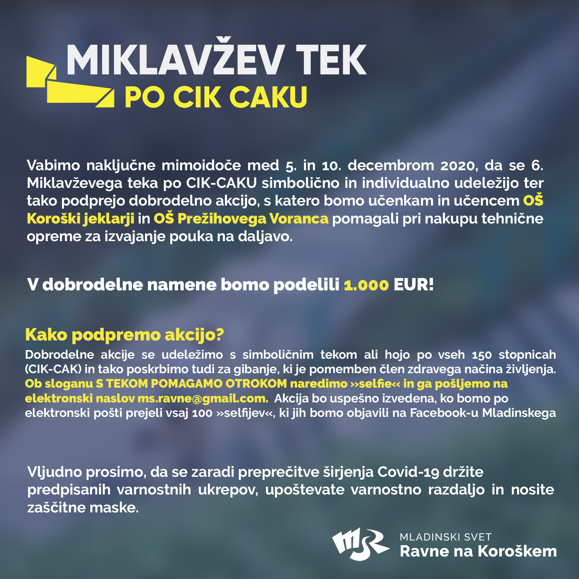 You are currently viewing 6. (dobrodelni) Miklavžev tek po CIK-CAKU